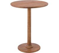 CLP Farragut Mesa Auxiliar Redonda, Mesa de Madera Maciza de Mindi, Mesa de Centro Hecha a Mano para salón y Comedor, Color:marrón