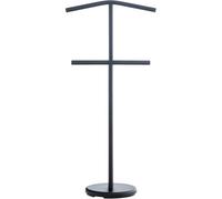 CLP Galán de noche con percha y barra para pantalones Metal Negro