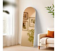 CLP Gran Espejo Moline, Espejo de pie y Espejo de Pared en uno, Espejo de Cuerpo Entero Marco metálico en Varios tamaños y Colores, Color:Blanco, Tamaño:150x50 cm