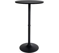 CLP Mesa Alta de Bar con Tablero Redondo | Mesa de Soporte Alto de Metal con Superficie Redonda de Madera I Mesa de Bar con Ø 60 cm, Color:Negro/Negro