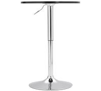 CLP Mesa Alta Lamoni para la Cocina, Bar o Fiestas I Mesa con Tablero Redondo de Altura Ajustable & Base metálica, Color:Negro, Forma:Redondo