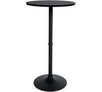 Mesa Alta de Bar con Tablero Redondo | Mesa de Soporte Alto de Metal con Superficie Redonda de Madera I Mesa de Bar con Ø 60 cm I Color:, Color:Negro/Negro