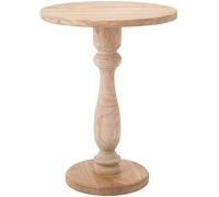 CLP Mesa Auxiliar Adamsville Mesa Redonda Artesanal de Madera Maciza de Mindi para salón y Comedor, Color:Natura