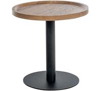 CLP Mesa Auxiliar Aspen I Mesa de Centro con Tablero de Madera hacia Abajo I Mesa de salón con Estructura de Metal Negro Mate, Color:marrón, Tamaño:M