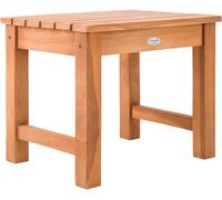 CLP Mesa Auxiliar de Teca para Exteriores Frankton Resistente a la Intemperie, también como Taburete y reposapiés, Duradera para jardín, Color:Teca