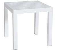CLP Mesa Auxiliar Ocean Impermeable I Mesa Jardín Resistente a Las inclemencias del Tiempo I Mesa de Plástico Resistente a los Rayos UV, Color:Blanco