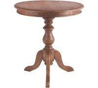 CLP Mesa Auxiliar Redonda de 70 cm de diámetro, Mesa de Centro de Madera de Mindi con Tablero Redondo, Mesa de salón Wiva, Color:marrón