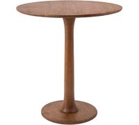 CLP Mesa Auxiliar Redonda Morristown, Mesa de Madera de Mindi Hecha a Mano, Mesa de Centro Maciza para salón y Comedor, Color:marrón