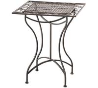 CLP Mesa cuadrada de exterior para 4 personas en Metal Bronce