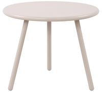 CLP Mesa de Centro Berea I Mesilla de salón Impermeable de 3 Patas I Mesa Redonda de Metal para Exterior o Interior, Color:Gris Claro