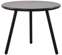 CLP Mesa de Centro Berea I Mesilla de salón Impermeable de 3 Patas I Mesa Redonda de Metal para Exterior o Interior, Color:Negro