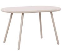 CLP Mesa de Centro Velva I Mesa de salón Ovalada con Base metálica I Mesilla Impermeable para Exteriores o Interior, Color:Gris Claro