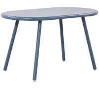 CLP Mesa de Centro Velva I Mesa de salón Ovalada con Base metálica I Mesilla Impermeable para Exteriores o Interior, Color:Azul
