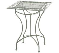 CLP Mesa de Jardín Asina en Hierro Forjado I Mesa Cuadrada con Altura de 72 cm I Mesa en Estilo Rústico I Color: Verde Envejecido