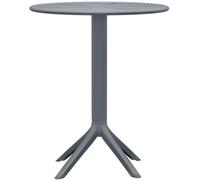 CLP Mesa Lacota Ø 60 cm I Mesa de jardín, Resistente a la Intemperie y a los Rayos UV I Mesa de balcón Redonda, Color:Antracita