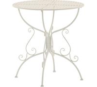 CLP Mesa redonda de exterior para 4 personas en Metal Blanco