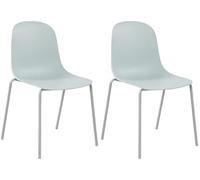CLP Pack de 2 Sillas Hardin, sillas apilables para jardín, Resistentes al Clima y los Rayos UV, para balcón, terraza y Comedor, Color:Turquesa