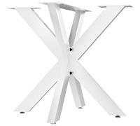 CLP Patas de Mesa Biloxi I Patas de Mesa para mesas de Bricolaje I Altura 71 cm I Estructura de Mesa en Forma de Estrella de Acero con Recubrimiento en Polvo, Color:Blanco, Tamaño: