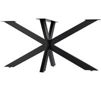 CLP Patas de Mesa Biloxi I Patas de Mesa para mesas de Bricolaje I Altura 71 cm I Estructura de Mesa en Forma de Estrella de Acero con Recubrimiento en Polvo, Color:Negro, Tamaño: