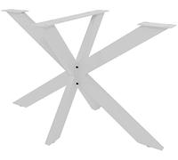 CLP Patas De Mesa Biloxi para Comedor Metálicas I Base para Mesa De Cristal con Look Industrial & Recubrimiento En Polvo, Color:Blanco, Tamaño:M