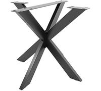 CLP Patas De Mesa Biloxi para Comedor Metálicas I Base para Mesa De Cristal con Look Industrial & Recubrimiento En Polvo, Color:Negro, Tamaño:S