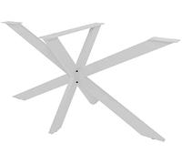 CLP Patas De Mesa Biloxi para Comedor Metálicas I Base para Mesa De Cristal con Look Industrial & Recubrimiento En Polvo, Color:Blanco, Tamaño:L