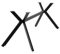 CLP Patas de Mesa Cascada Negras, Estructura en X para Comedor, Cocina y Escritorio, Ideal para DIY, soporta hasta 120 kg Color:Negro;Tamaño:L
