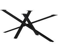 CLP Patas de Mesa de Metal Negro Finney, Patines de Mesa para mesas de Comedor de Bricolaje, con Recubrimiento en Polvo, Altura 72 cm, Color:Antiguo Negro, Tamaño:180x80x72 cm