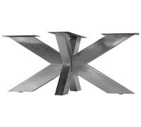 CLP Patas de Mesa Duncan I Armazón de Mesa para proyectos de Bricolaje I Caminos de Mesa de Acero Inoxidable en Forma de Estrella I Perfiles Cuadrados, Color:Acero Inoxidable, Tamaño:98x58x43 cm