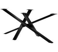 CLP Patas de Mesa Finney I Patas de Mesa para mesas de Comedor de Bricolaje I Altura 72 cm, Color:Negro, Tamaño:160x80x72 cm