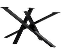 CLP Patas de Mesa Finney I Patas de Mesa para mesas de Comedor de Bricolaje I Altura 72 cm, Color:Negro, Tamaño:140x70x72 cm