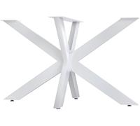 CLP Patas de Mesa Hardwick I Patas de Mesa para mesas de Bricolaje con una Altura de 71 cm, Color:Blanco, Tamaño:120x68x71 cm