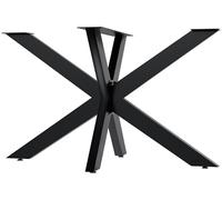 CLP Patas de Mesa Hardwick I Patas de Mesa para mesas de Bricolaje con una Altura de 71 cm, Color:Negro, Tamaño:120x68x71 cm