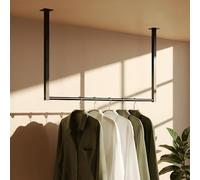 CLP Perchero Fenton I para montaje en techo, perchero de metal, para pasillo, armario y dormitorio, tamaño: 80 x 60 cm