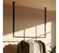 CLP Perchero Fenton I para montaje en techo, perchero de metal, para pasillo, armario y dormitorio, tamaño: 80 x 80 cm