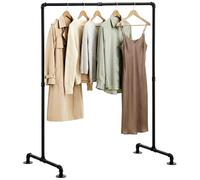 CLP Perchero Burro Jersey En Estilo Industrial I Perchero De Pie De Metal I Perchero con Altura de 150cm y Ancho entre 120-150 cm I, Color:negro, Tamaño:120 cm