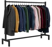 CLP Perchero De Pie Melva En Estilo Industrial I Burro Para Ropa Decorativo Metálico I Colgador Organizador Resistente, Color:negro, Tamaño:150x38x120