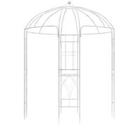 CLP Pérgola de jardín Resistente Keira, Arco con celosía, 270x200 cm, Acero con Recubrimiento, Estable y Decorativo para terraza y Bodas, Color:Blanco Envejecido