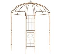 CLP Pérgola de jardín Resistente Keira, Arco con celosía, 270x200 cm, Acero con Recubrimiento, Estable y Decorativo para terraza y Bodas, Color:marrón