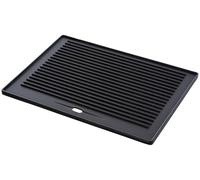 CLP Plancha de hierro fundido esmaltado I Plancha reversible para barbacoa de gas, barbacoa de carbón y barbacoa eléctrica, Color:antracita, Tamaño:41.3x30.5 cm