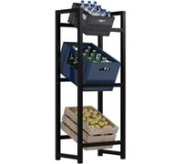 Soporte para cajas de bebidas apilables metal negro 31x47x116 cm