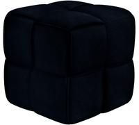 CLP Puff Forinta de Pana, Cuadrado Acolchado, diseńo Moderno Beige, cómodo y Estable para salón y Dormitorio, Color:Antracita
