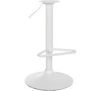 CLP Repuesto Estructura para Taburete, Estructura de Taburete con Distancia Entre Orificios de 10x10 cm, Estructura metálica Ajustable en Altura, Color:Blanco