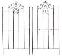 CLP Set De 2 Enrejados Paula para Plantas Trepadoras I Soporte Metálico para Enredaderas I Vallas para Jardín, Color:Bronce