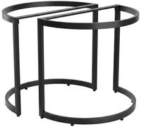 CLP Set de 2 Patas de Mesa Cranford Metal Negro, Soportes para Mesa DIY Comedor, Estructura Recubierta en Polvo, 300 kg Resistencia, Color:Negro