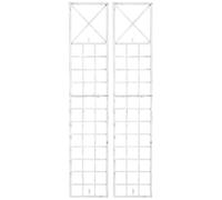 CLP Set de 2 Rejas Trigo para Plantas Trepadoras I Juego De 2 Estructuras De Metal De Pared para Enredaderas, Color:Blanco Envejecido