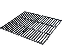 CLP Set De 2 Rejillas para Asador De Hierro Fundido I Parillas Universales para Cocinas De Gas, Eléctricos o De Carbón Color Negro Tamaño
