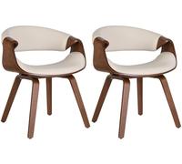 CLP Set De 2 Sillas De Comedor Foley En Polipiel o Tela I Dos Butacas De Salón Elegantes con Estructura De Madera, Color:, Material:Cuero Sintetico