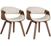 CLP Set De 2 Sillas De Comedor Foley En Polipiel o Tela I Dos Butacas De Salón Elegantes con Estructura De Madera, Color:, Material:Tela