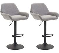 Set de 2 taburetes braga en tela 51x52x89 cm